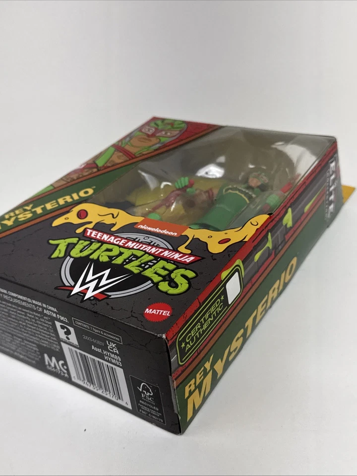 Figura de lucha libre Mattel WWE Rey Mysterio Raphael Tortugas Ninja Elite TMNT 2024 Foto 4 de 4