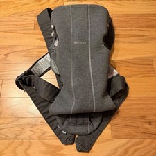 BabyBj rn Baby Carrier Mini Gray Minimalist Ergonomic Infant Newborn Travel