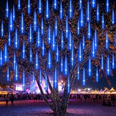 Meteor Shower Lights Outdoor Easter Lights UL Certified Falling Rain Drop Sno...