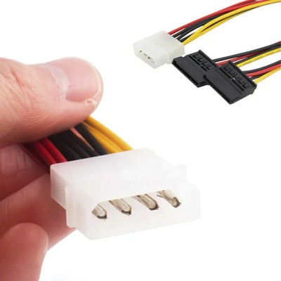 SATA Stromadapter Kabel Molex 4-polig auf 1 2 3 Anschlüsse Verlängerung
