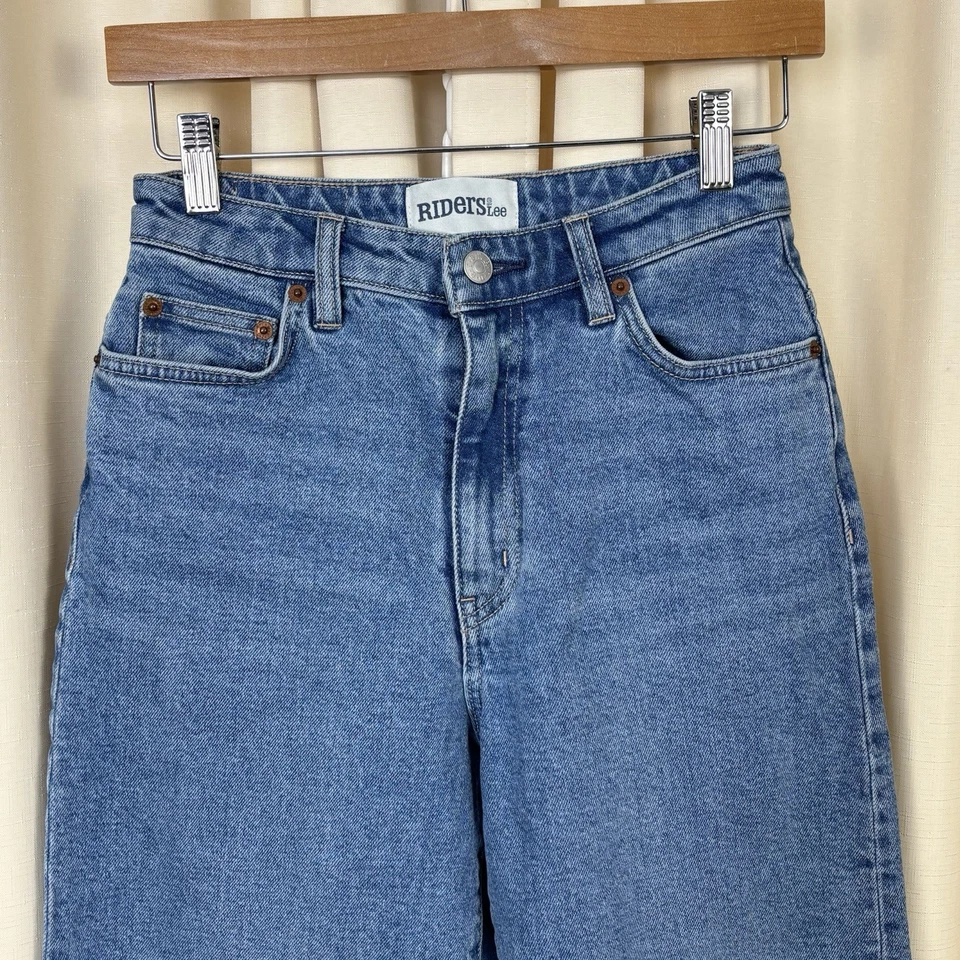 Lee Riders Womens Cropped Hi Wide Jeans Wide Leg High Waist Size 6 - image 2 of 4