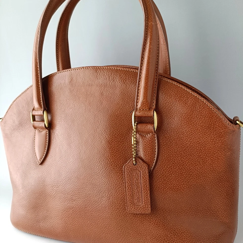 Bolso de Hombro COACH Madison Cuero Marrón 2WAY Bolso de Mano Forma de Cúpula 4408 Foto 3 de 4