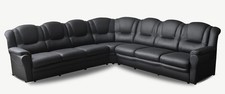 Large Leather Corner Sofa L-Shaped Sectional Couch Living Room Furniture