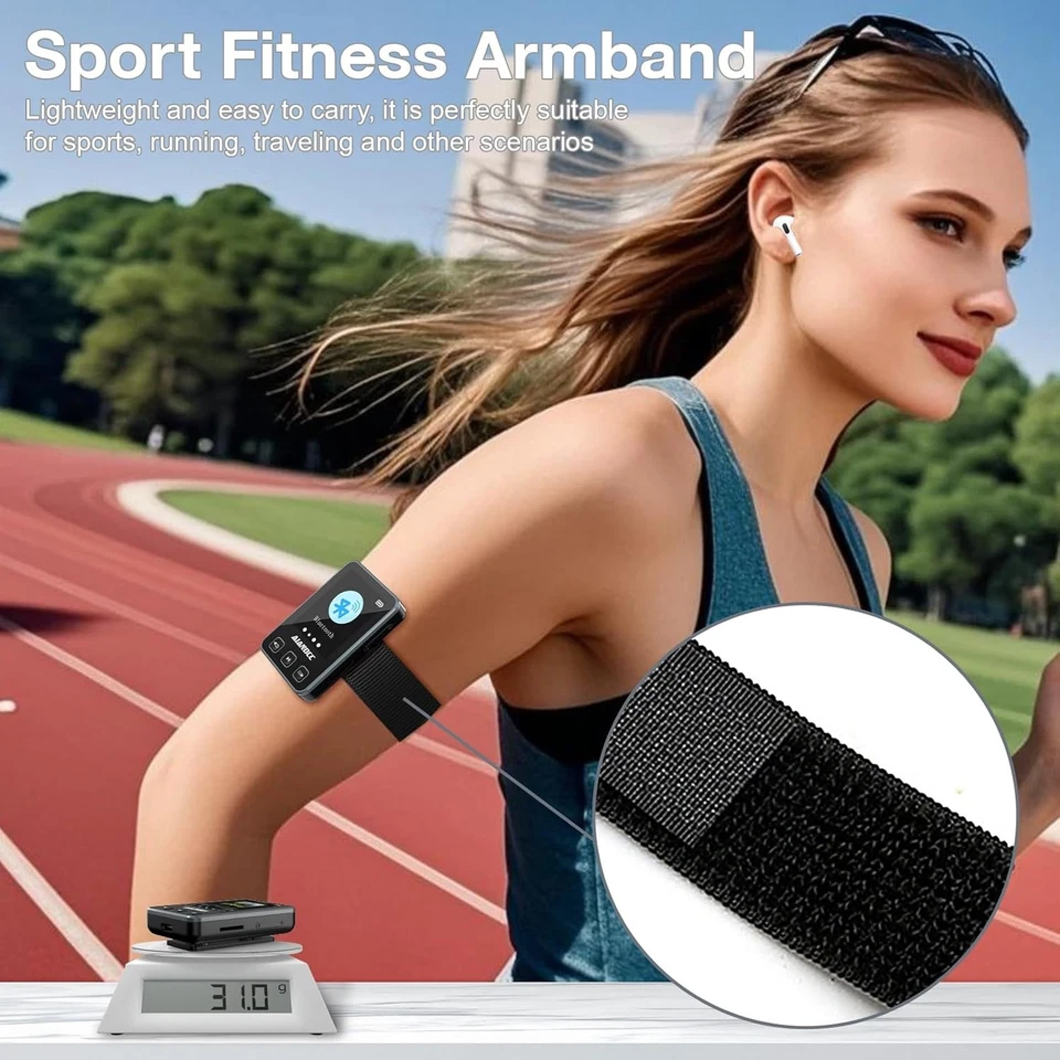 MP3 Player Bluetooth 5.3 – Sport Clip 1,77" TFT Display, SD bis 128GB mit Kopfhö - Bild 3 von 4