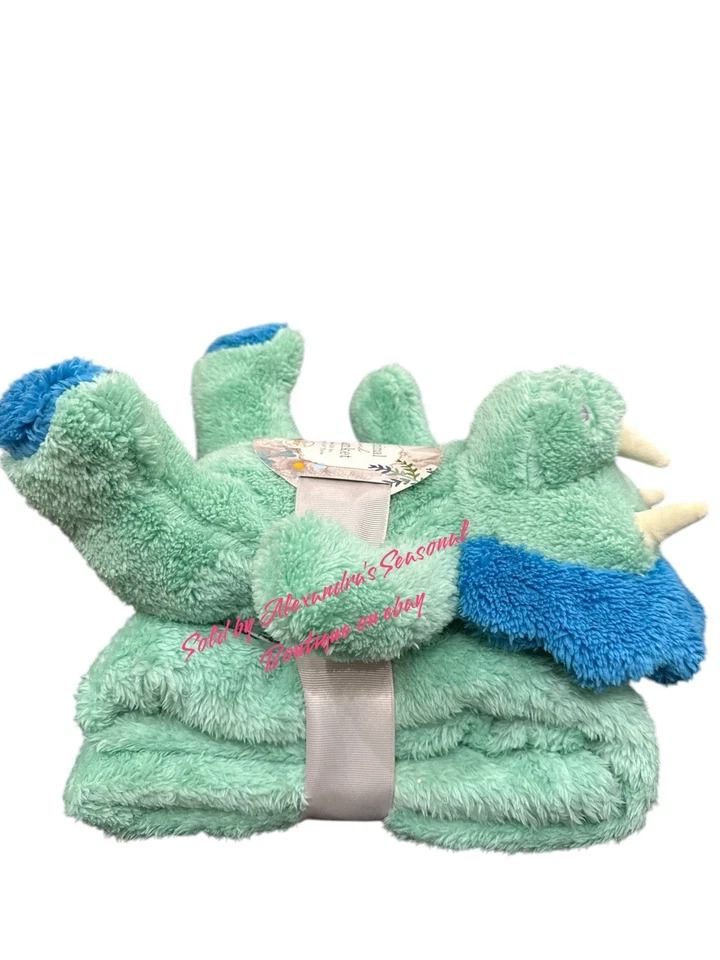 Silver One 2 Piezas Peluche Dinosaurio T-rex Bebé Animal y Manta Set de Regalo 40x50 Nuevo Foto 4 de 4