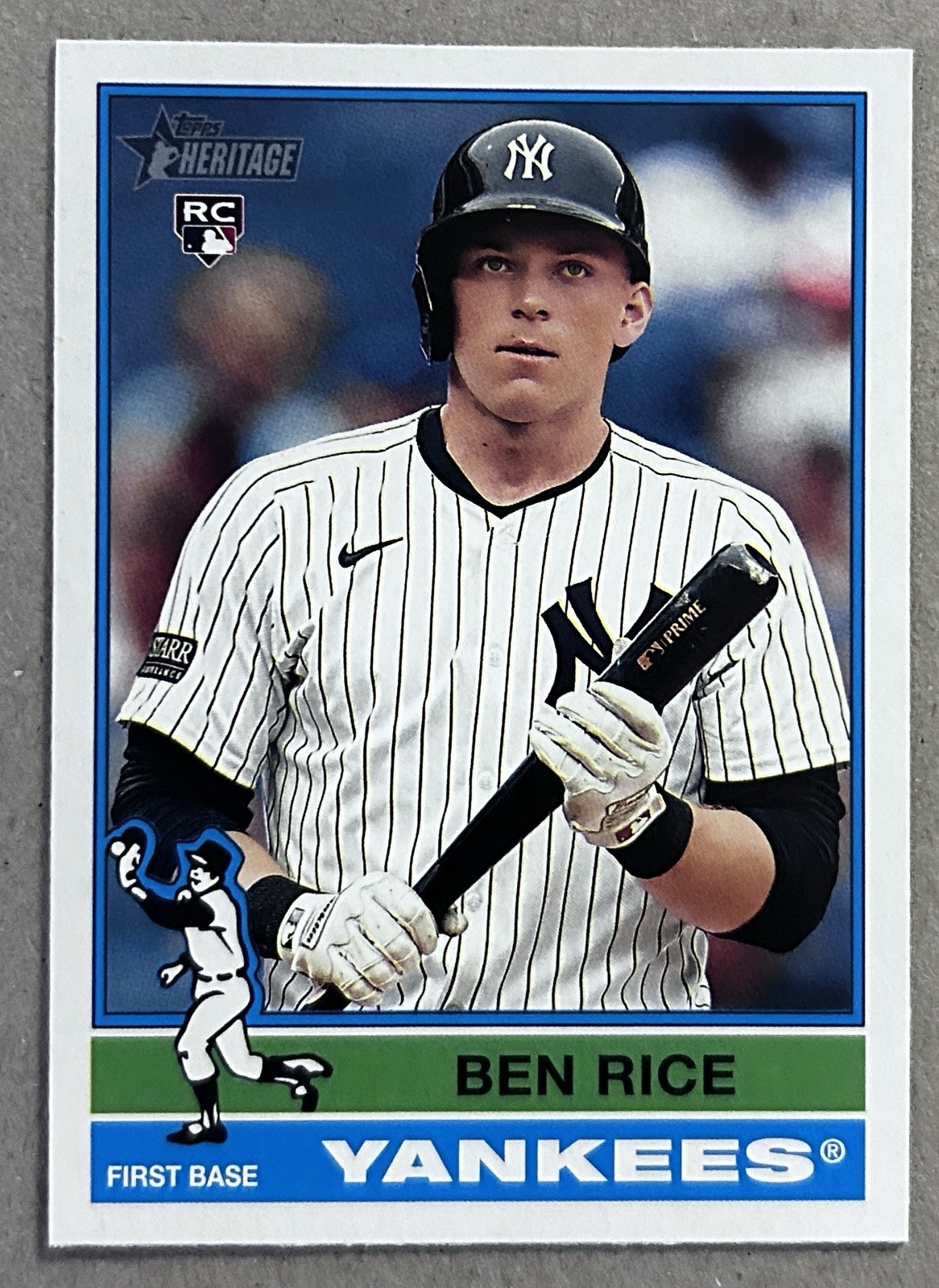 2025 Topps Heritage Ben Rice RC #406 New York Yankees