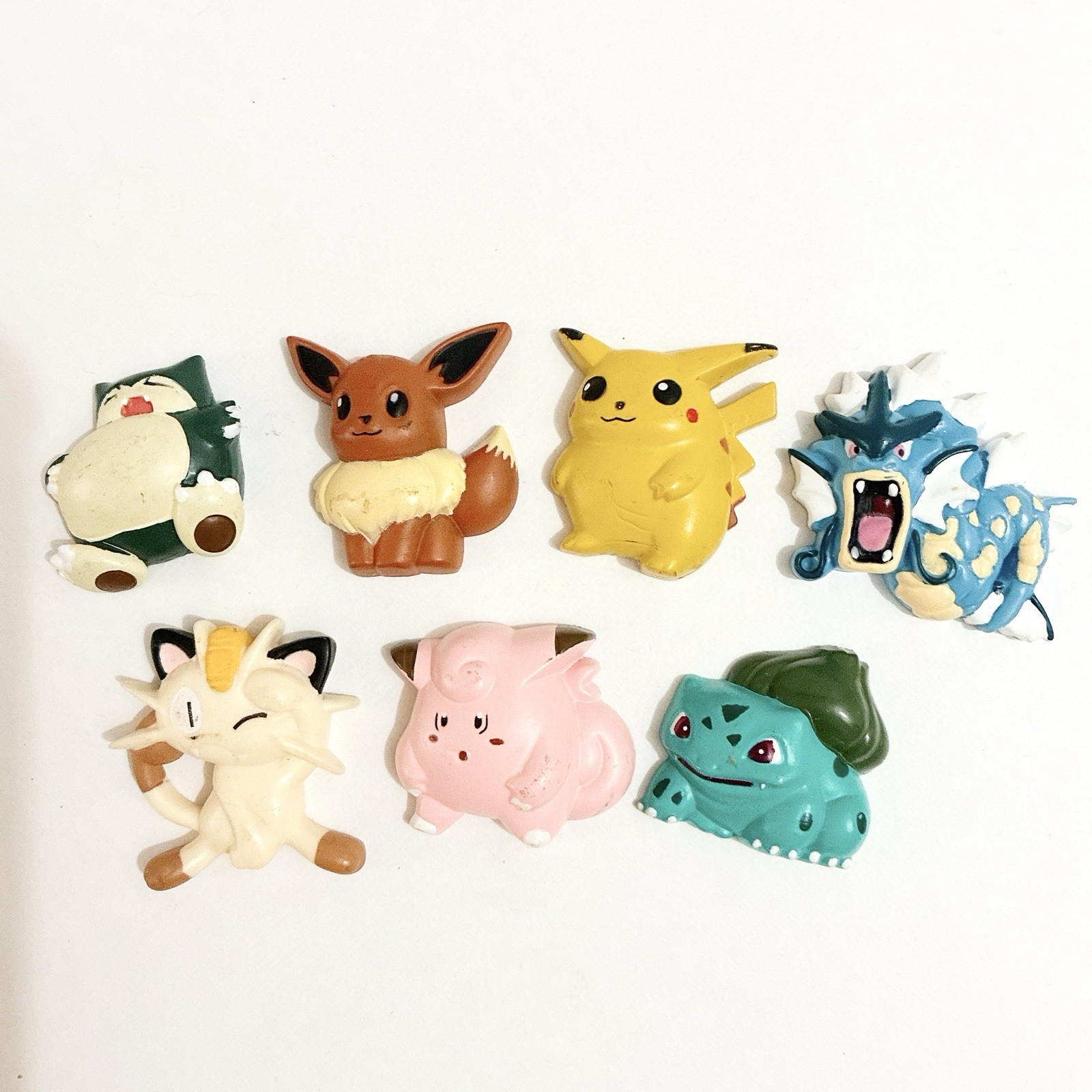 Snorlax Eevee Pokemon Magnet Set of 7 Kuttsukundesu Mini Figure Nintendo Japan