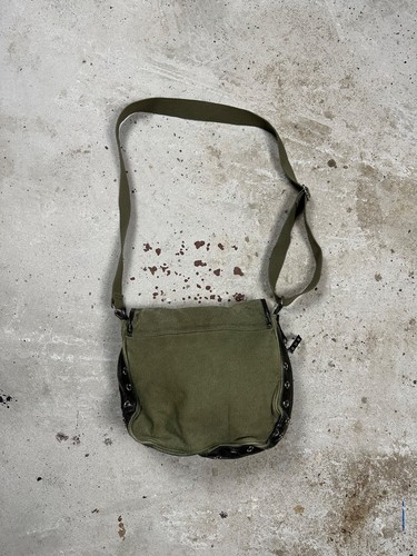 Vintage Y2K Army Military Style Crossbody Messenger Bag - Picture 2 of 8