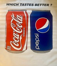 Robert Johns "Iconic" Pop Art Screenprint on Canvas Coke vs Pepsi