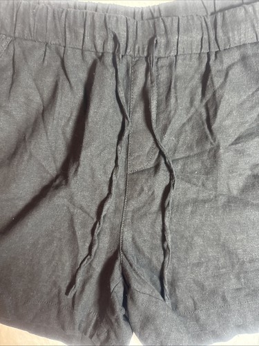 BRIGGS Ladies Linen Blend Shorts Women's PULL on Comfort Black Size XL - Picture 2 of 7