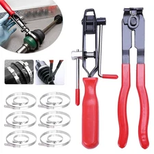 14Pcs CV Joint Boot Clamp Pliers with CV Boot Clamps Kit Ear Type Banding Tool