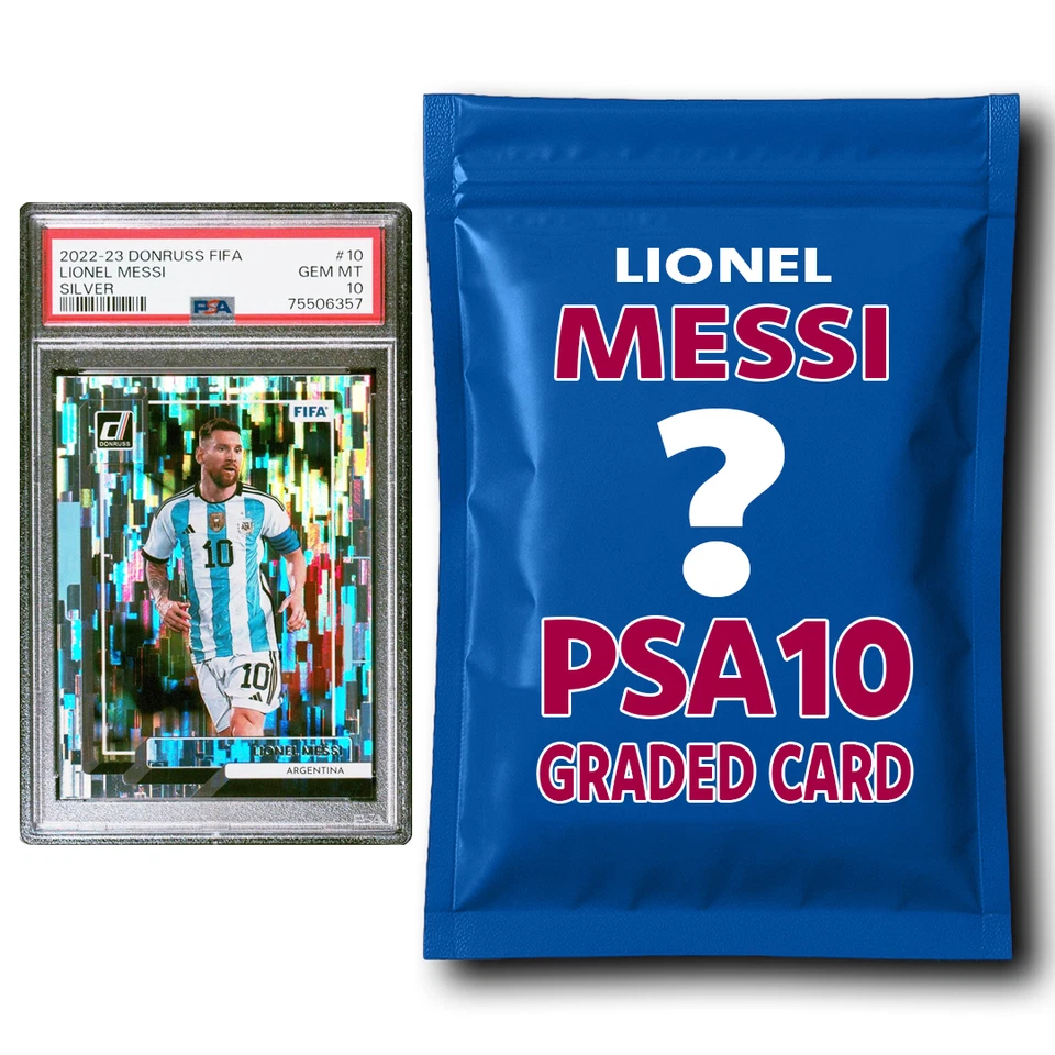 HOFSM.COM HALL OF FAME SPORTS MEMORABILIA Lionel Messi PSA 10 Graded Card Mystery Pack