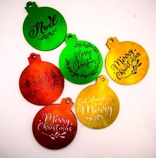 6 Piece Refrigerator Christmas Ornament Magnets Handmade