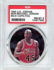 1995 -MICHAEL JORDAN- PSA 8 UD Milk Caps SILVER FOIL POP 3 Basketball POG Card