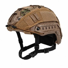 Tactical Adjustable Helmet Tan Plastic NVG Mount Cosplay Hunting