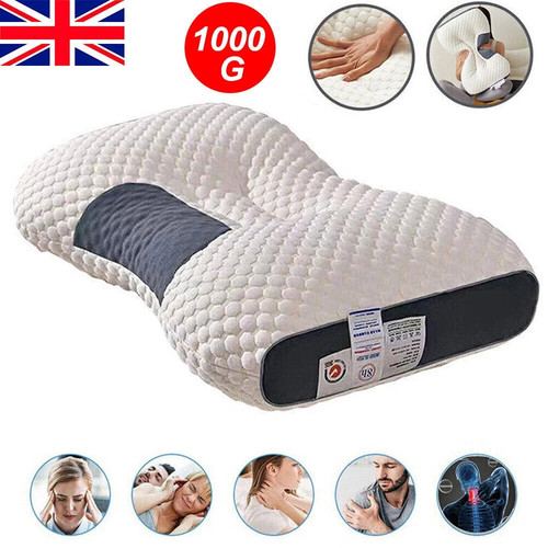 1000G Foam Pillow Cervical Memory For Neck & Shoulder Pain Ergonomic Orthopedic - Picture 3 of 15