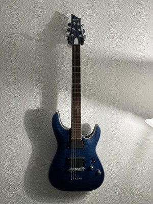 Schecter C1 Platinum See Thru Midnight Blue