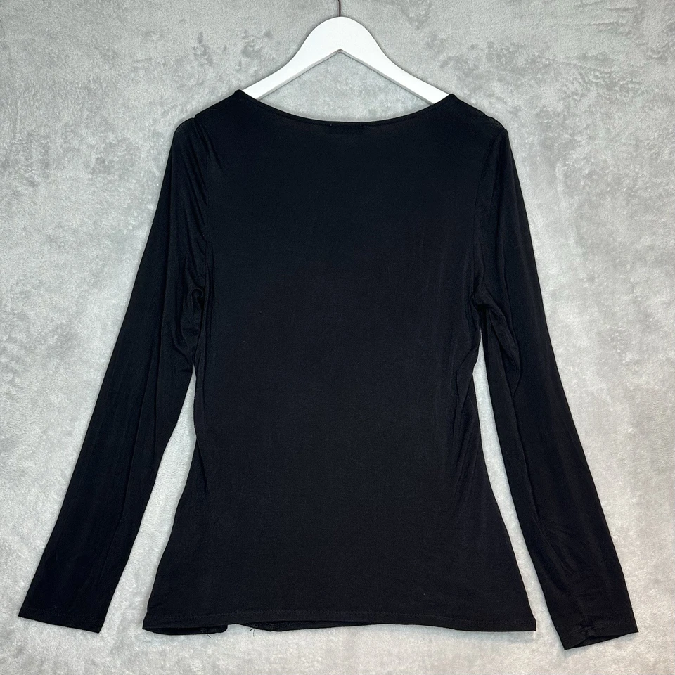 Top tejido con cordones Venus para mujer M negro caprichoso bruja oscura grunge vampiro motociclista usado en excelente estado Foto 3 de 4