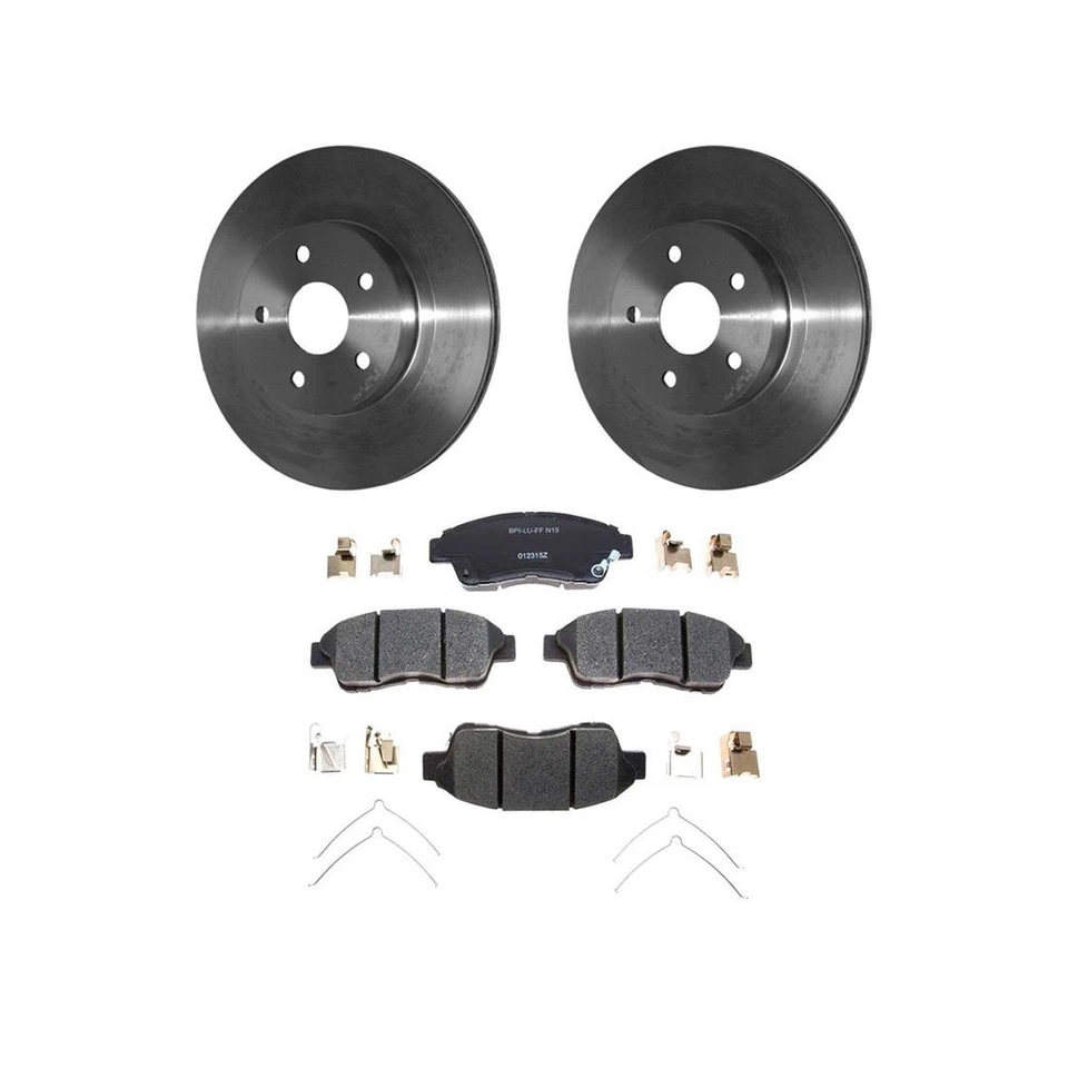 Kit de rotores de freno delanteros + pastillas de cerámica y herrajes para Toyota RAV4 1996-2000 Foto 4 de 4