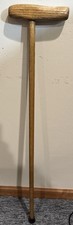 Rustic Wood Grain Wood T-Handle Cane 35 Inch Height