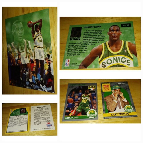 SONICS 55+ SHAWN KEMP, FRED BROWN/99, ELLIS AUTOs/PAYTON KEMP SIKMA RCs, GUS DJ - Picture 7 of 21