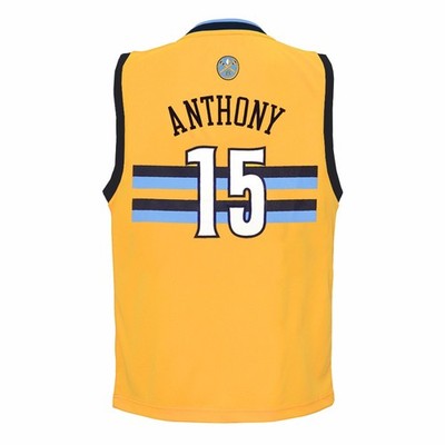 Carmelo Anthony Denver Nuggets NBA Adidas Alt Gold Boys Basketball