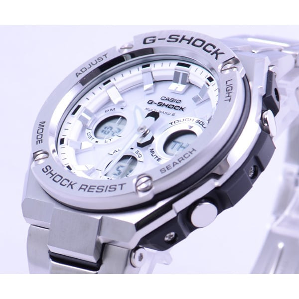 Casio G-Shock GST-W110D-7AJF Solar Radio Watch White Dial Steel