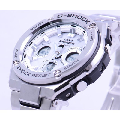 時計 G-SHOCK GST-W110D-7AJF G-STEEL Casio G-Shock GST-W110D-7AJF Solar Radio Watch White Dial Steel