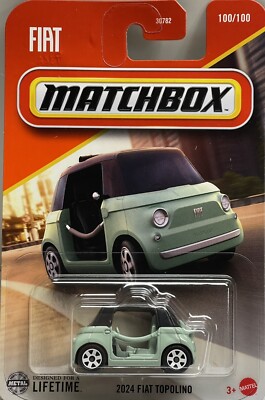 Matchbox 2024 FIAT TOPOLINO Green #100 Mainline 2025 Case A (Box