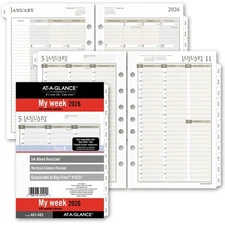 2026 At-A-Glance 481-485 Weekly Monthly Planner Refill, Size 4, 5-1/2 x 8-1/2"