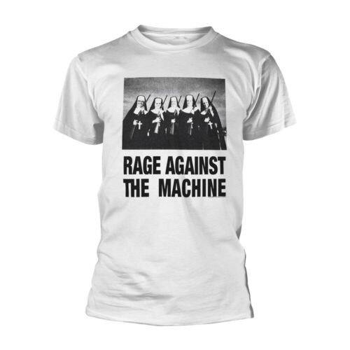 RAGE AGAINST THE MACHINE - NUNS AND GUNS WHITE T-Shirt, Front & Back Print Small - Picture 1 of 1