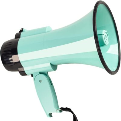 30 Wat Portable Megaphone Bullhorn Speaker Voice, Siren/Alarm & 240S Recording 