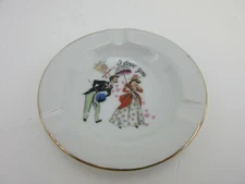 Vintage I Love You Ash Tray - Gold Rim
