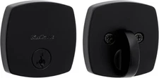Kwikset Midtown Modern Exterior Keyed Front Entry Deadbolt Lock Matte Black NEW