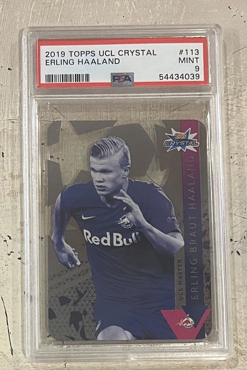 2019 Topps UCL Soccer Crystal #113 Erling Haaland PSA 9 MINT