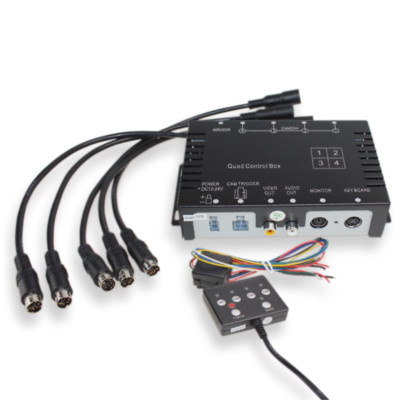 CB4 Schaltbox Steuerung bis 4 Rückfahrkameras Quad-Ansicht IP69K LKW/Bus