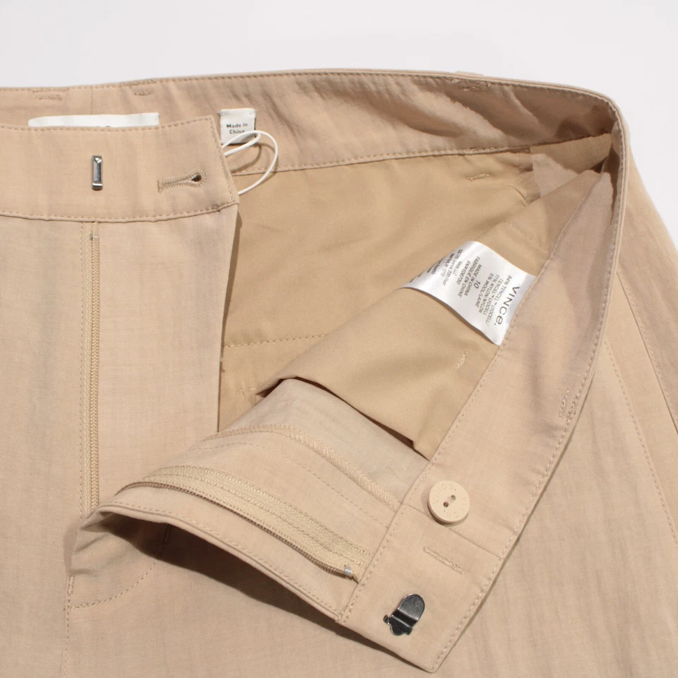 Vince NWT Flat Front Dress Pants Size 10 US In Beige Lyocell Blend - Image 4 of 4