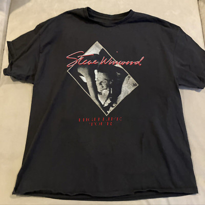 Steve Winwood High Life Tour Unisex 100% Cotton T-Shirt DI585