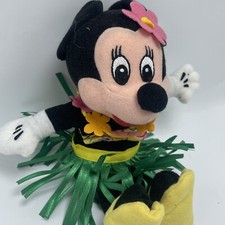 Minnie Mouse Hula Bean Bag Plush Stuffed Animal Toy New W/ Tags