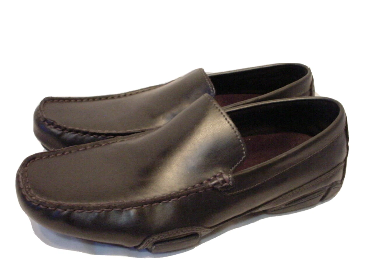 ROCKPORT Washable Black Sz 10 M Men Driving Moccasin Loafers