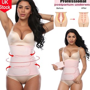 Postpartum belly wrap before and after