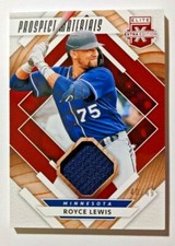 2020 ELITE EXTRA EDITION PROSPECT MATERIALS RELIC ROYCE LEWIS 40/49