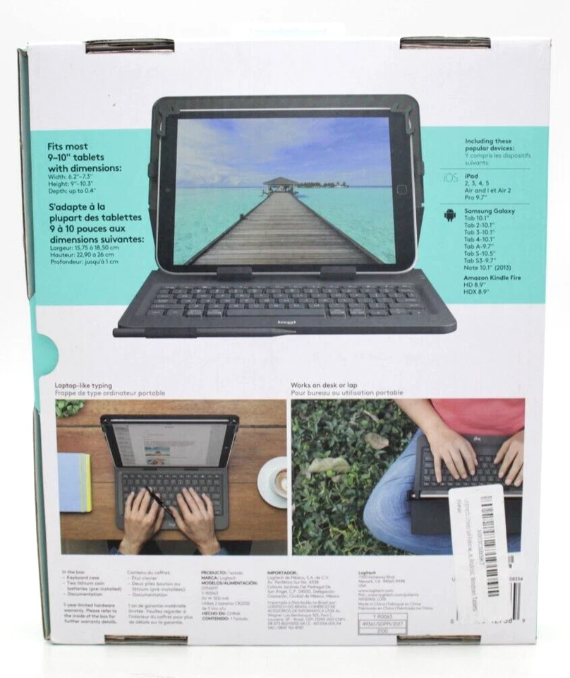 Logitech Universal Folio Y-R0063 w/ Integrated Bluetooth 3.0 Keyboard - Image 2 of 4
