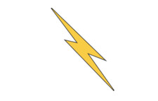 4" military lightening bolt gold bumper sticker decal usa made