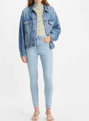 Levis 721 High Rise Skinny Jeans leicht getragen in Waschung - Blau W27