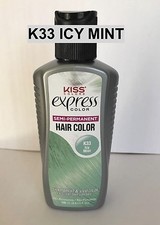 KISS EXPRESS SEMI PERMANENT HAIR COLOR K33 ICY MINT 3.5 FL. OZ.