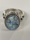 Lori Bonn Blue Obsidian Sterling Silver Ring Size 9
