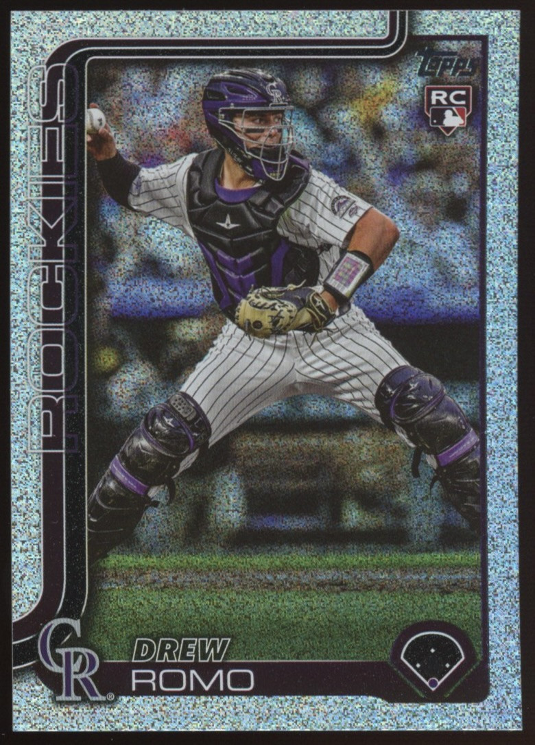2025 Topps Series 1 #296 Drew Romo Sand Glitter Rockies (RC)
