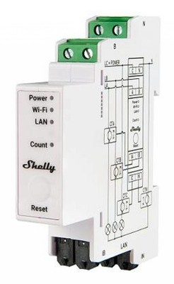 Shelly Pro 3EM 120A v2, 3 Phasen WLAN + LAN Energiemessgerät