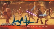 Amy Allen As Aalya Secura signed Topps Star Wars card COA